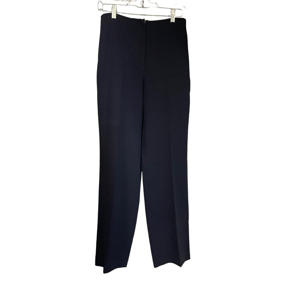 Louben Womens Dress Pants Black 2 Polyester Straight Leg High Rise Pre-Owned